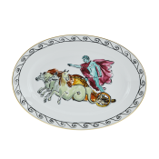 Ginori Il Viaggio Di Nettuno Chariot White Oval Platter - 13.25"